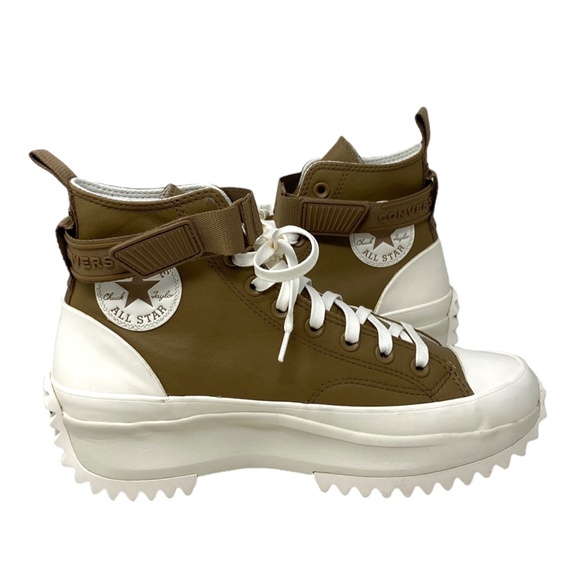 Converse Run Star Hike Platform Women's Size Sand Dune Leather Sneaker A04268C - Picture 6 of 11